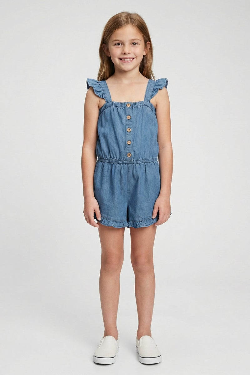 Nanette lepore Kids Girl 2 Piece Floral Print Sleeveless Playsuit Set, Multicolor - Image 1